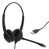 USB Headset with Microphone Noise Cancelling and Mic Mute for Business Skype Softphone Call Center Office USB Headphone