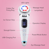 EMS Face Lifting Wrinkle Removal Microcurrent Face Massager Mesotherapy Electroporation RF LED Photon Therapy Vibration Eye Care