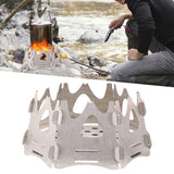Mini Adjustable Camping Stove Portable Foldable Backpacking Stove For Outdoor Cooking Picnic Folding Wood Stove Burning Stove