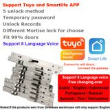 RAYKUBE Wifi Electronic Door Lock With Tuya APP Remotely / Biometric Fingerprint Smart Card Password Key Unlock FG5 Plus