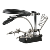 Multifunctional Magnifier Electric Iron Welding Tool+5 LED Lights Desktop BGA Workbench Motherboard Repair Fixture