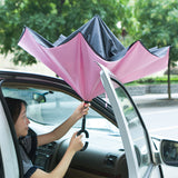 2021 Folding Long Shank Double Layer Inverted Umbrella Windproof Reverse C-Hook male golf umbrella reverse Umbrellas For Women