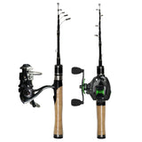Travel Fishing Rod 1.25 m 1.5 m  Telescopic Fishing Rod 2-7 g Lure Weight Ultralight Carbon Spinning Rod Trout Fishing Set