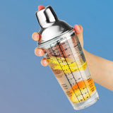 Cocktail Shaker Set Transparent Scale Bar Shakers Cup Wine Mixing Fruit Juice Cup Water Bottle Bartender Tools