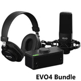 Audient EVO4 Bundle Audio Interface Recording Bundle , Studio Recording Kit Of Sound Card Monitor Headphone Condenser Microphone