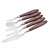5pcs/set Stainless Steel Oil Knives Artist Crafts Spatula Palette Knife Set For Artist Oil Painting Mixed Scraper Art Supplies
