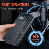 CARSUN Car Electrical Air Pump Fast Inflation 4000mAh Portable Wireless Tire Inflator Air Compressor Motorcycle Bicycle Balls