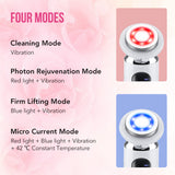 EMS Face Lifting Wrinkle Removal Microcurrent Face Massager Mesotherapy Electroporation RF LED Photon Therapy Vibration Eye Care