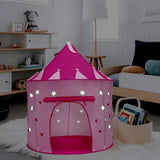 Kids Play Tent Foldable Pink Princess Tents For Kids Indoor Outdoor Castle Tents Playhouse With Luminous Stars Children Gift