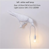 Bird Table Lamp Italian Seletti Bird Lamp Modern Resin Crow Desk Lamp for Living Room Bedroom Light Wall Sconce Home Art Decor