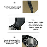 S180-B Canvas Portable Sierra Cups Storage Bag Outdoor Camping Picnic Fishing Tableware Storage Bags