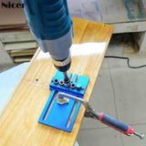 08400 Upgraded Dowelling Jig Set High Precision Woodworking Tool Drill Guide DIY Hole Drilling Locator Tool Kit