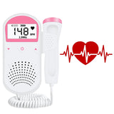 Home Pregnant woman Fetal Heart Rate Monitor Portable radiation-free Baby heartbeat Replaceable battery PR display Fetal Doppler