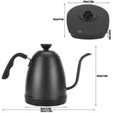 Electric Gooseneck Kettle with Display Screen for Coffee Brewing Kitchen Use EU AC220-240V Kitchen Accessories