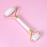Natural White Jade Crystal Roller Stone Massage Body Eye Anti-Wrinkle Ascending Facial Skin Reduce Cellulite Health Care Tool