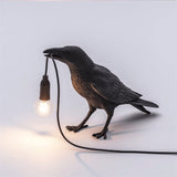 Bird Table Lamp Italian Seletti Bird Lamp Modern Resin Crow Desk Lamp for Living Room Bedroom Light Wall Sconce Home Art Decor