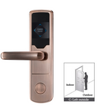 Zinc Alloy Smart Keyless Hotel Room 13.56mhz mifare Door Lock System