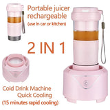 Electronic Cooling Personal Blender,Smoothies Juicer, Rechargeable Mini Size Cooling Blender,for Home Office Travel