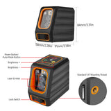 Cross Line Laser Level 30M/ 98FT Self Leveling Horizontal and Vertical Green Beam Laser Line Marker 10 Levels Brightness