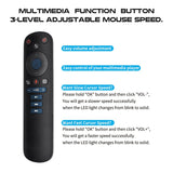 G50S Remote Control 2.4G Smart Voice Remote Control Support Multimedia Devices Built-in Gyroscope Wireless Flying Mouse