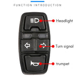 Dropship-Ebike Light Switch+Horn and Turning Light Switch Scooters Electric Bicycle Intelligent Mountain Bike Parts Accessories
