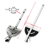 Table Saw Precision Miter Gauge Assembly with A Standard Slot (3/4” X 3/8”) Aluminum Bar with Removable Retaining Disc