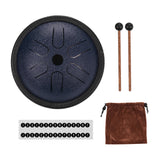 5.5 Inch Mini Steel Tongue Drum 6 Notes Handpan Drum Steel Pocket Drum Percussion Instrument with Mallets Carry Bag for Yoga