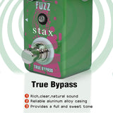 Stax Guitar Fuzz Pedal Special Analog Fuzz Effect Pedals for Electric Guitar Plump and Rich Mini Size Wtih True Bypass