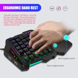 HXSJ V500 One-handed Wired Gaming Keyboard Converter Durable USB 2.0 Gaming Keyboard for PS for Xbox One N-SWITCH for Xbox 360