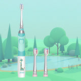 SEAGO Sonic Electric Toothbrush kids Battery Cartoon with Colorful LED Waterproof Soft Oral Hygiene Massage Teeth Care SG977