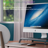 Aluminum Monitor Holder Lapdesk Riser Stand for iMac MacBook LCD Display Printer, Lapdesk Tabletop Organizer