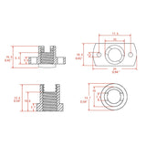 3D Printer Z Axis Trapezoid Motor Screw Nuts T8 Nut POM Nut Lead 8mm Pitch 2mm For Creality CR10 CR-10S Ender-3 Lead Screw B03C