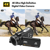 4K Digital Video Camera WiFi Camcorder DV Recorder 56MP 18X Digital Zoom Supports Face Detection IR Night Vision Anti-shake