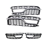 2Pcs Fog Light Lamp Cover Gloss Moulding Lightweight Accessories Replacement for Audi S5 /A5 S-Line 2013-2016 Models Bumper