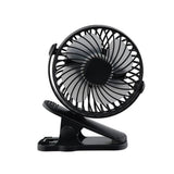 720° Portable Clip LED Light USB Mini Fan Rechargeable 1200mAh Office Cooler Car Desktop Home Office Super Mute Small Air Fans