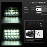 1 pcs 150W Round Headlights 7 Inch LED Headlights DRL Hi/Lo Beam Angel Eyes For Davidson Honda Yamaha Jeep Wrangler Motorcycle