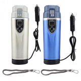 12V/24V Auto Car Heating Cup 350Ml Portable Electric Heated Mug Adjustable Temperature Electric  Travel Kettl