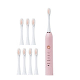 Electric Toothbrush Rechargeable Black White Sonic Teeth Brush Oral Hygiene IPX7 Waterproof with Replacement Brush Head Gift