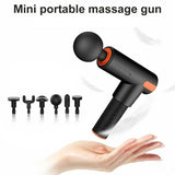 1pcs Black Mini Low Noise Profession Massage Gun Body Muscle Deep Fascia Massager Muscle Pain Relaxation Slimming Shaping