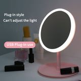 Led Makeup Mirror M007-1 USB Storage LED Face Mirror Adjustable Touch Dimmer Led Vanity Mirror Stand Up Desk Cosmetic Mirror