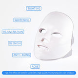 7 Colors Beauty Photon LED Facial Mask Therapy Anti Acne Whitening Wrinkle Removal Phototherapy Face Care Beauty Device