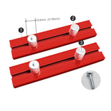 Woodworking 16/18/20mm Dog Hole Baffle Plate Planing Stop Board Workbench Aluminum Alloy Auxiliary T Track Clamp Saw Table Tools