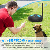 Upgrade Wireless Dog Electric Fence 200m Rechargeable IP67 Smart Training Electric sound Dog Collar for Dog training accessories