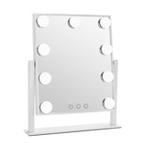 12 LEDs Touchs Screen Makeup Mirrors Espejo Bath Cosmetic Mirrors with 9 Led Lights Vanity Mirror for Bedroom Compact Mirror