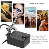 Multi-purpose Professional T182C 0.3mm Airbrush Max 30PSI Air Pump Set for Model Making DIY Art Painting