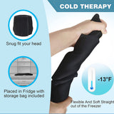 Upgrade Headache&amp; Migraine Relief Ice Hat Adjustable Migraine Ice Head Wrap Flexible Gel Cold Compress Pack for Tension Headache