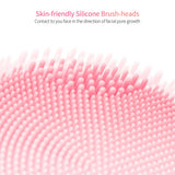2-IN-1 Face Deep Cleaning Silicone Brush Blackhead Pore Cleaner LED Photon EMS Vibration Heating Massager Skin Rejuvenation Lift