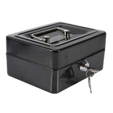 Mini Locksmith Portable Steel Petty Lockable Cash Money Coin Safe Security Box with 6 Compartments Design Household or Traveling