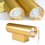 Led wall lamps indoor hotel bedside COB 12W golden wall light bedroom stair wall sconces golden decorative modern wall lamp