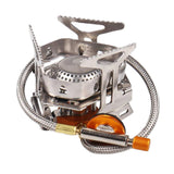 Windproof Camping Stove Ultralight Foldable Backpack Stove Burner with Wind Shield for Outdoor Camping, Hiking, Fishing